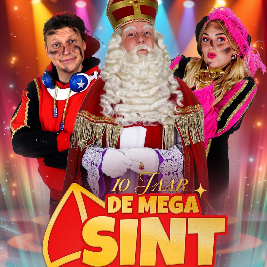 Posterfoto van de mega sint show.